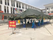 Hình ảnh khu cách ly trường THCS Bình Minh- Thanh Oai- TP Hà Nội