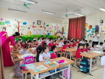 Buổi thăm quan Trường Tiểu học Kim Thư thật vui vẻ, hạnh phúc!