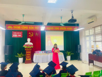 Tổng kết năm học 2024 - 2025 - Lễ ra trường của các bé 5 tuổi trường mn Kim Thư